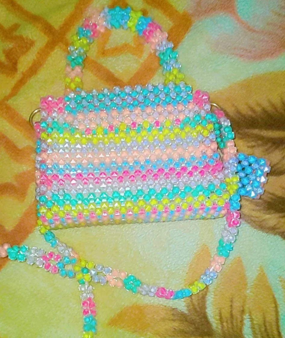 MULTI COLOR BEADED BAG